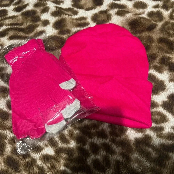 Accessories - Pink Touch Gloves and Beanie Set